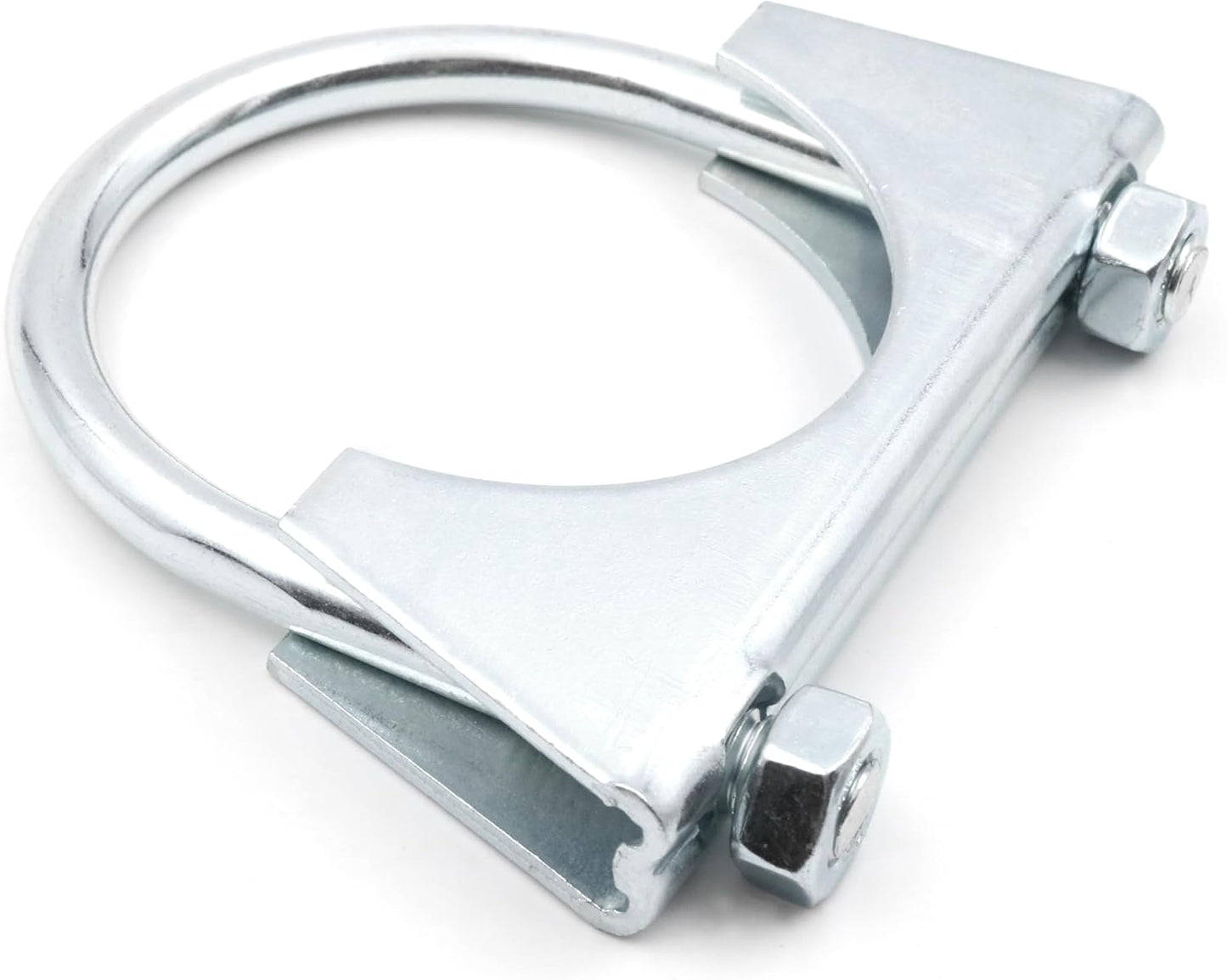 Design61 2 Stück Runde Rohrschelle M8 x 60 mm Bügelschelle Bügelschraube Auspuffschelle U-Bolzen U Bügel mit Muttern Verzinkter Stahl Robust Korrosionsbeständig für Rohrverbindungen