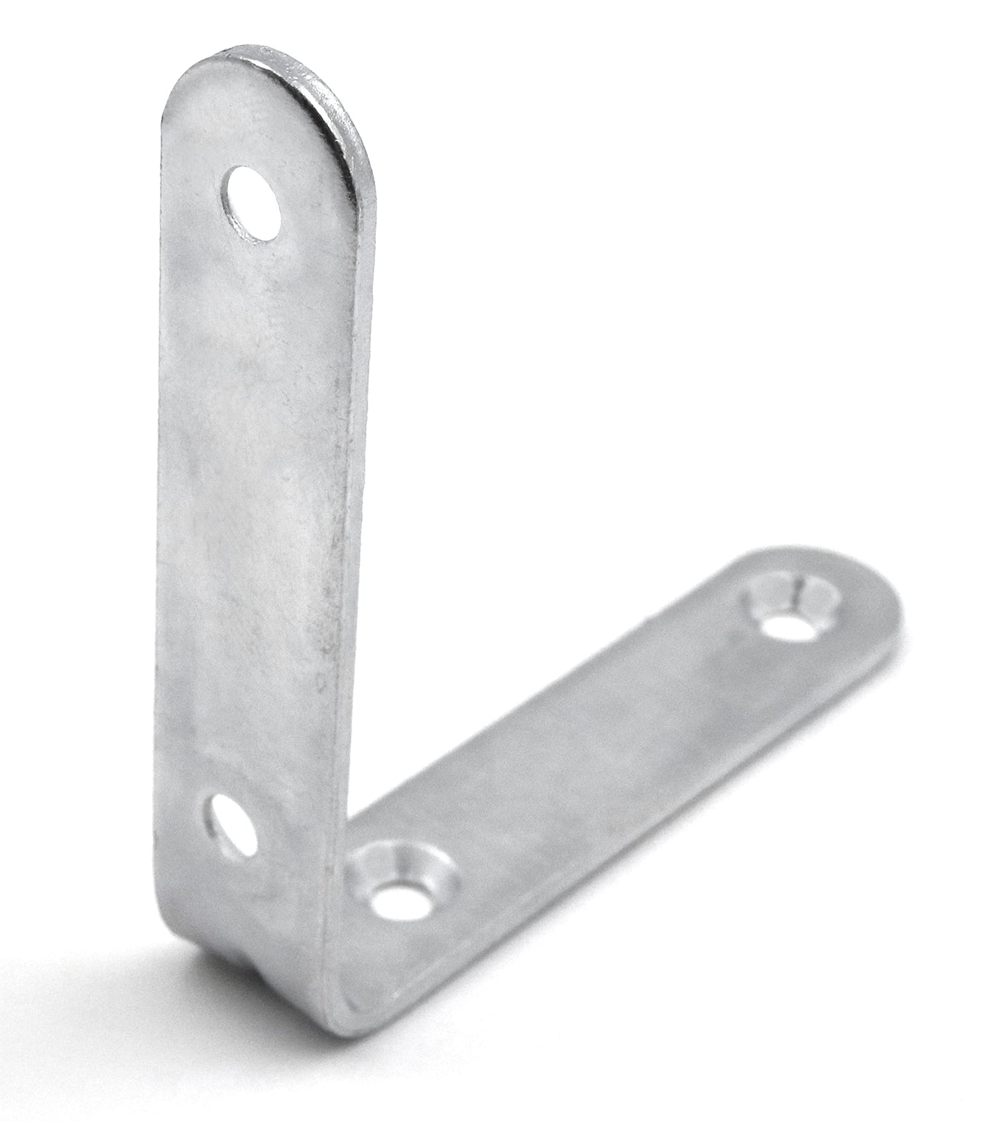 Design61 Set of 4 Angle Connectors Wood Connectors Perforated Plate Angle Corner Angle Steel Galvanized 72.5mm x 72.5mm 