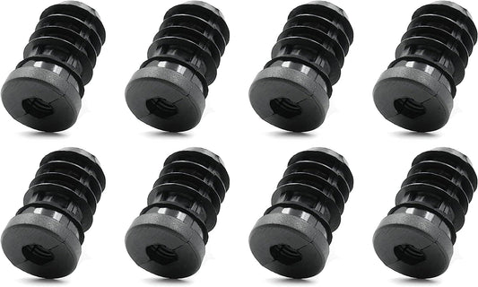 Design61 8X Gewindestopfen Justierstopfen für Rundrohr mit Kunststoffgewinde M8 Ø 28 mm 1,5-2 mm Wandstärke