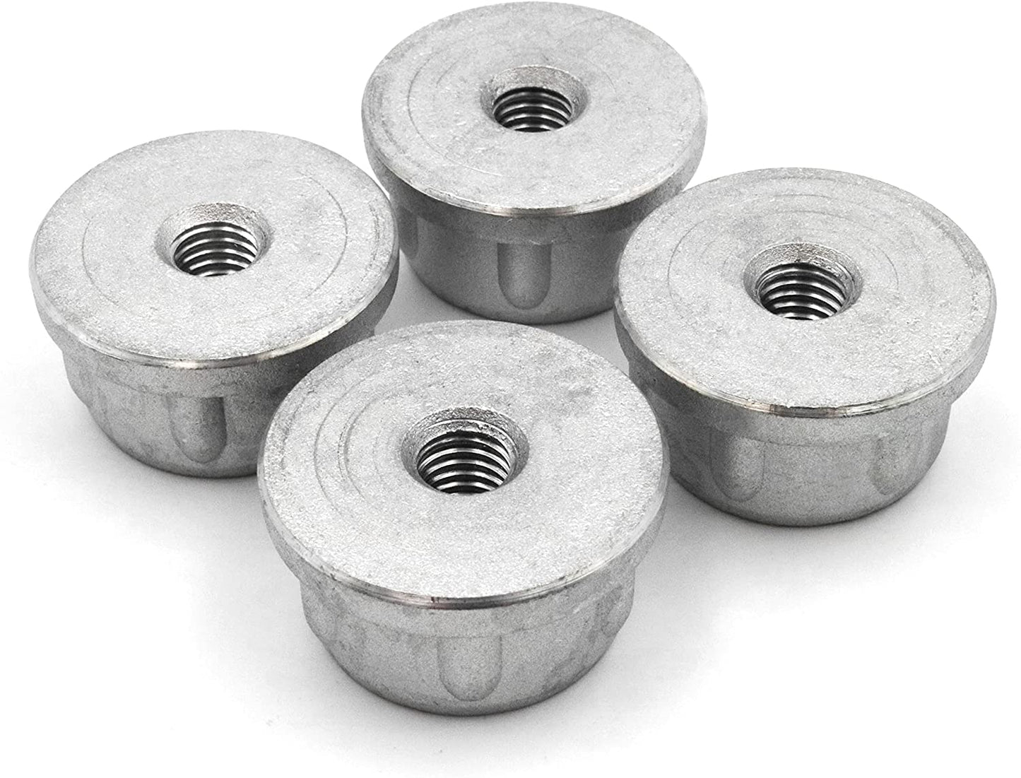 Design61 4X Gewindestopfen Justierstopfen für Rundrohre aus Zink-Druckguss Ø 32 mm x 1,5 mm mit M10x18 Innengewinde