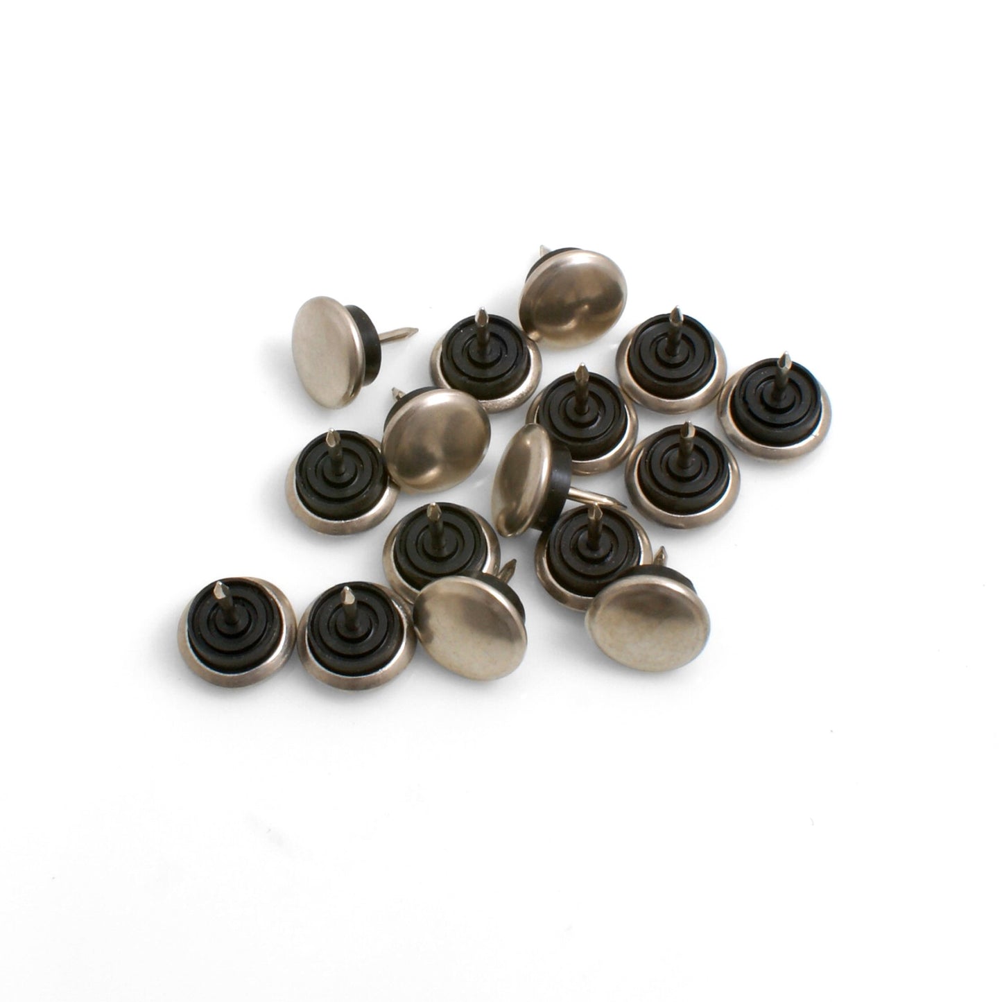 16 Möbelgleiter mit Metallgleitfläche Edelstahl Stuhlgleiter Bodenschutz 20mm mit Nagel von Design61