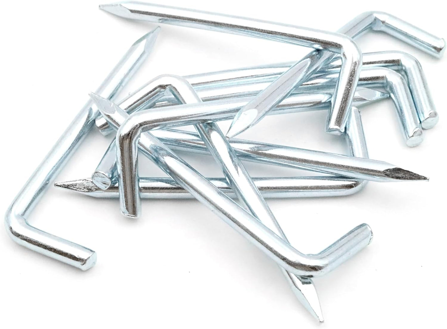 Design61 10x Gerade Stifthaken Konsolhaken Stahlhaken Hakennägel 50 x 4 mm Wandhaken für Wand & Decke Haken zur Befestigung von Bilder Gemälden oder Uhren