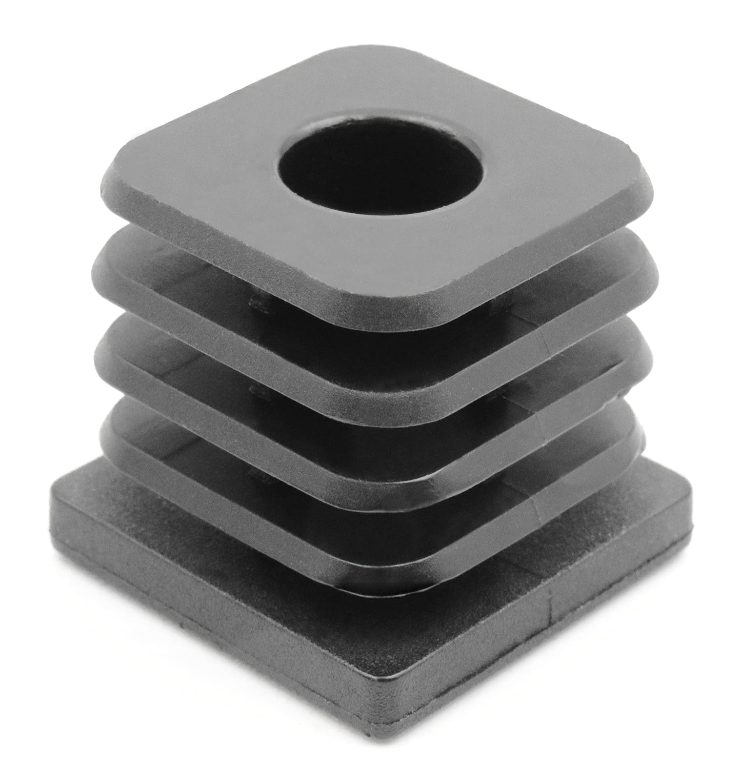 Design61 8X Gewindestopfen Justierstopfen Fußkappen Einsteckbuchse für Quadratrohre 32x32 mm mit M8 Innengewinde Traglast für Wandstärke 1,5-2 mm