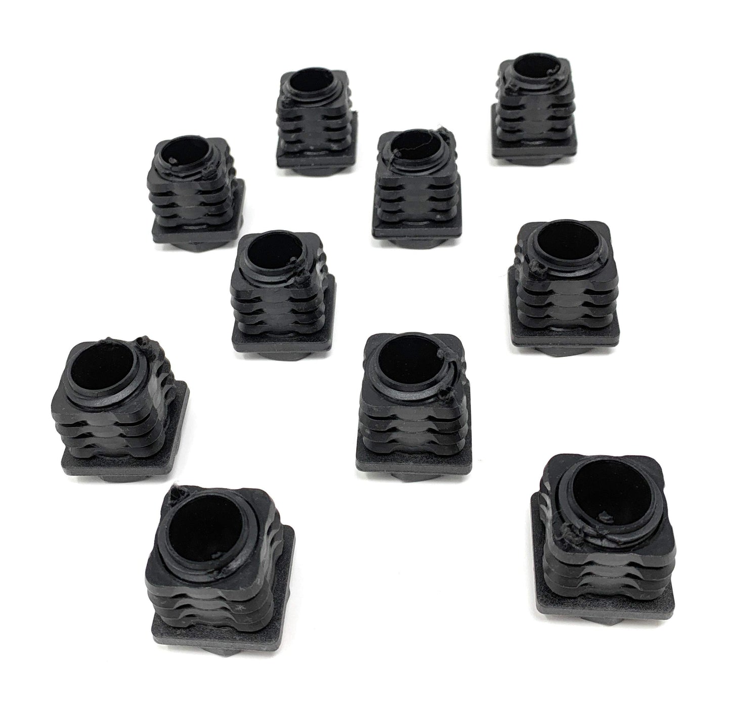Design61 10x Vierkant Rohrstopfen Justierstopfen 30 x 30 mm mit Lamellen