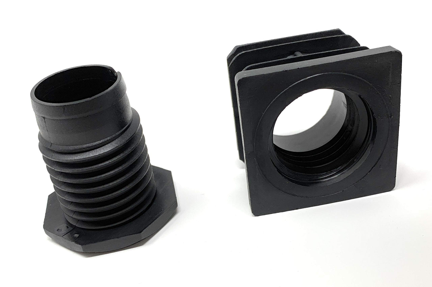 Design61 4x Vierkant Rohrstopfen Justierstopfen 45 x 45 mm mit Lamellen