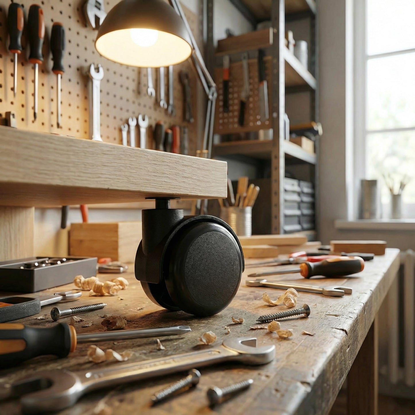 Design61 4er Set Universal Möbelrolle Ø 50mm Lenkrolle Laufrolle Rollen mit Hülse + Stift/Anschraubplatte + Schraube (Schwarz, Set Hülse + Stift)