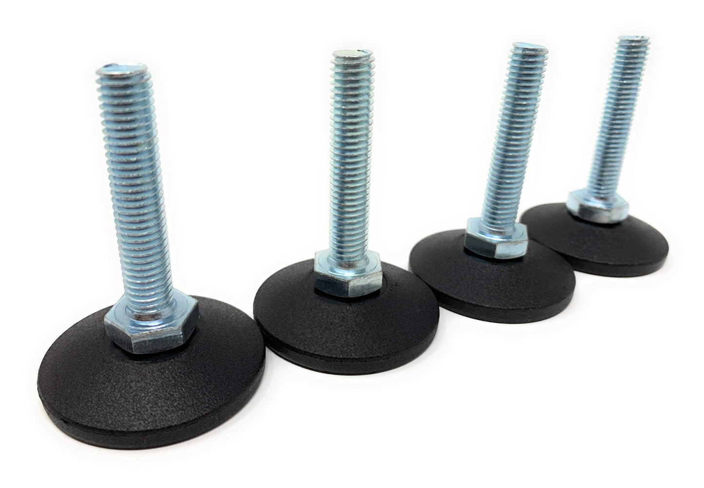 Design61 4x Verstellschraube Justierschraube Ø 38mm mit verzinkter Stellschraube M10x20 mm