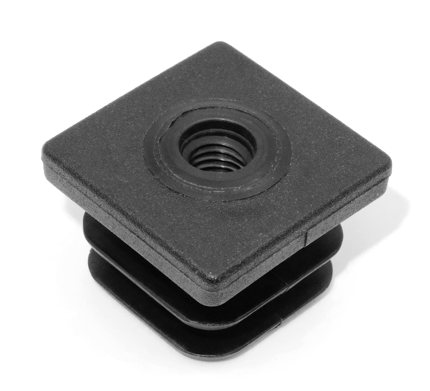 Design61 8x Gewindestopfen Justierstopfen Fußkappen Einsteckbuchse für Quadratrohre 30x30 mm 1,5-2 mm mit M8 Innengewinde Traglast bis 200Kg für Wandstärke 1,5-2 mm