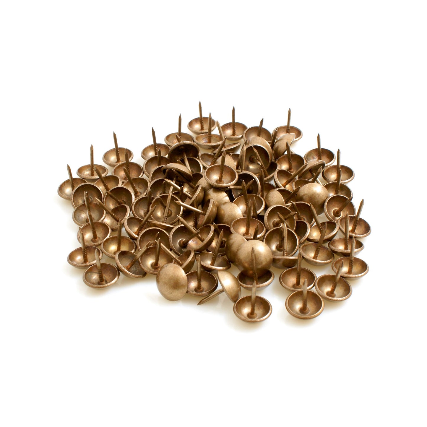 Design61 decorative nails 100 pcs. upholstery nails furniture nails 16x14 mm retro antique brass light