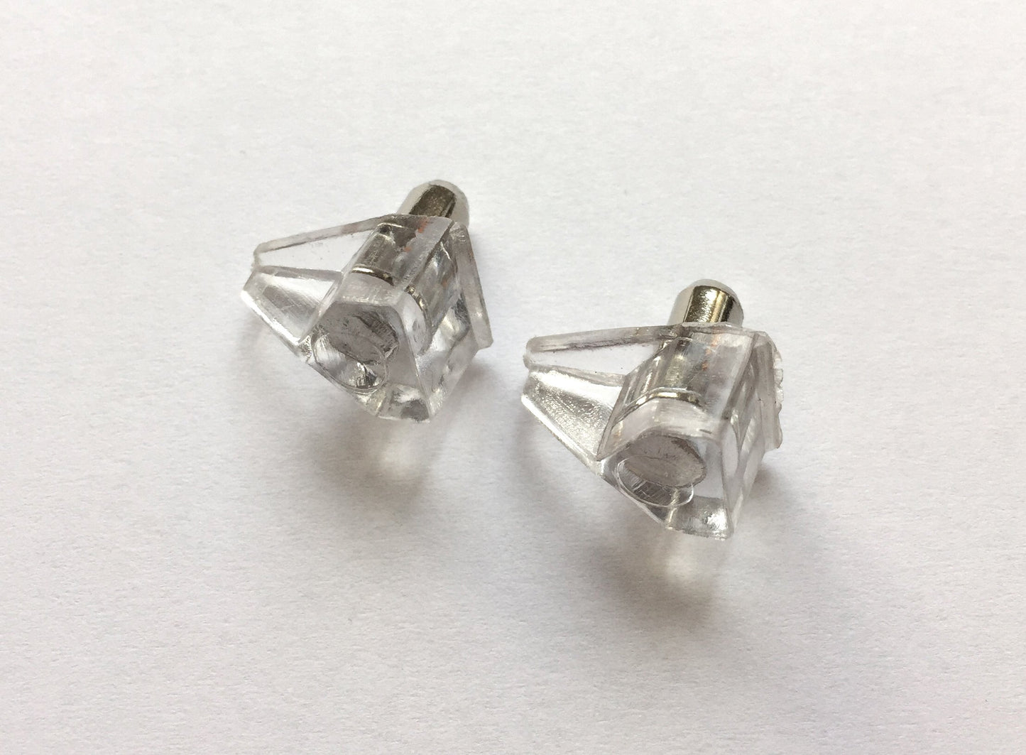 Design61 20 supports d'étagère avec tige en acier Ø 5 mm en transparent