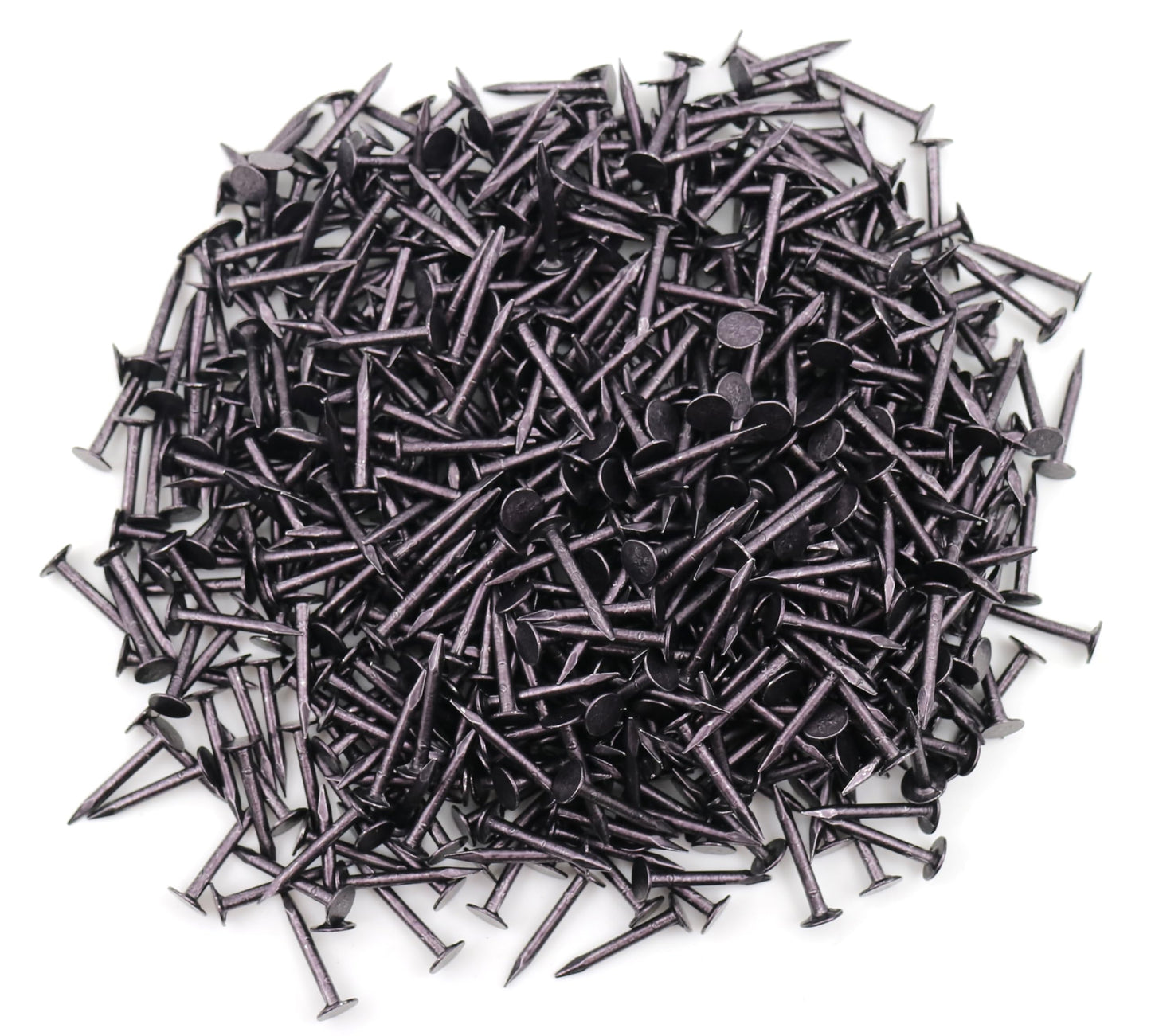 Design61 Kammzwecken 1,4 x 13 mm Nagel Nägel Großer Rundkopf Lange Scharfe Spitzen gebläut 100g ca. 530 Stück