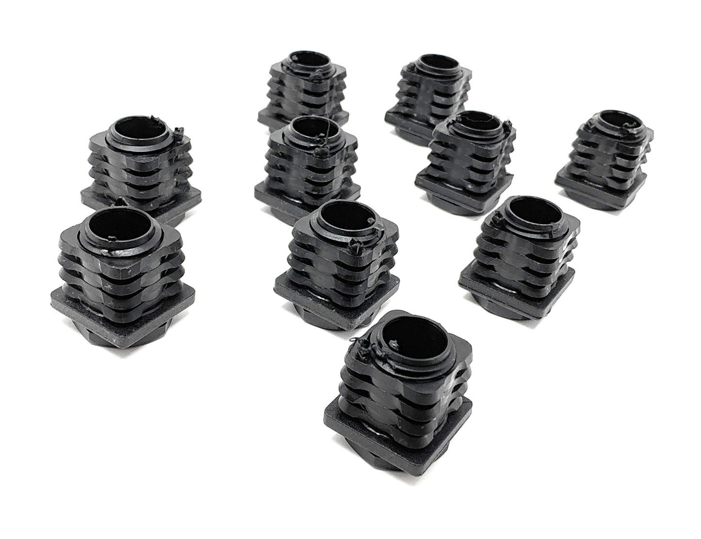 Design61 10x Vierkant Rohrstopfen Justierstopfen 30 x 30 mm mit Lamellen