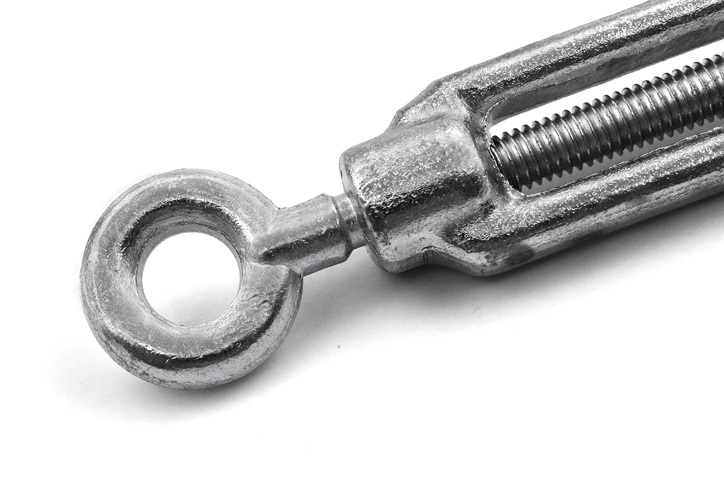 Design61 2er Set Spannschlösser M6 x 110mm Drahtspanner Haken/Öse Spannhaken für Drahtzäune Wäscheleine Sonnensegel Seil