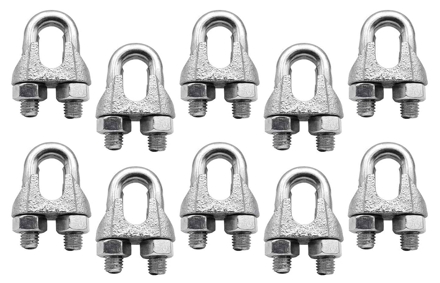 Design61 10x Drahtseilklemmen 6mm / 6,5 mm (1/4 inch) Galvanisch verzinkt ehemals DIN 741