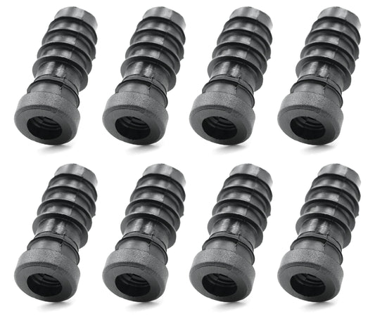 Design61 8x Gewindestopfen Justierstopfen für Rundrohr mit Kunststoffgewinde M6 Ø 16 mm 1-1,5 mm Wandstärke
