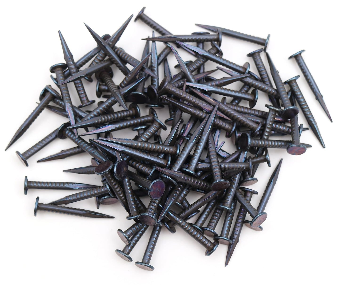 Design61 100x Kammzwecken Feingeschnittene Stahl Nägel 2,0 x 20 mm extra spitz Blau