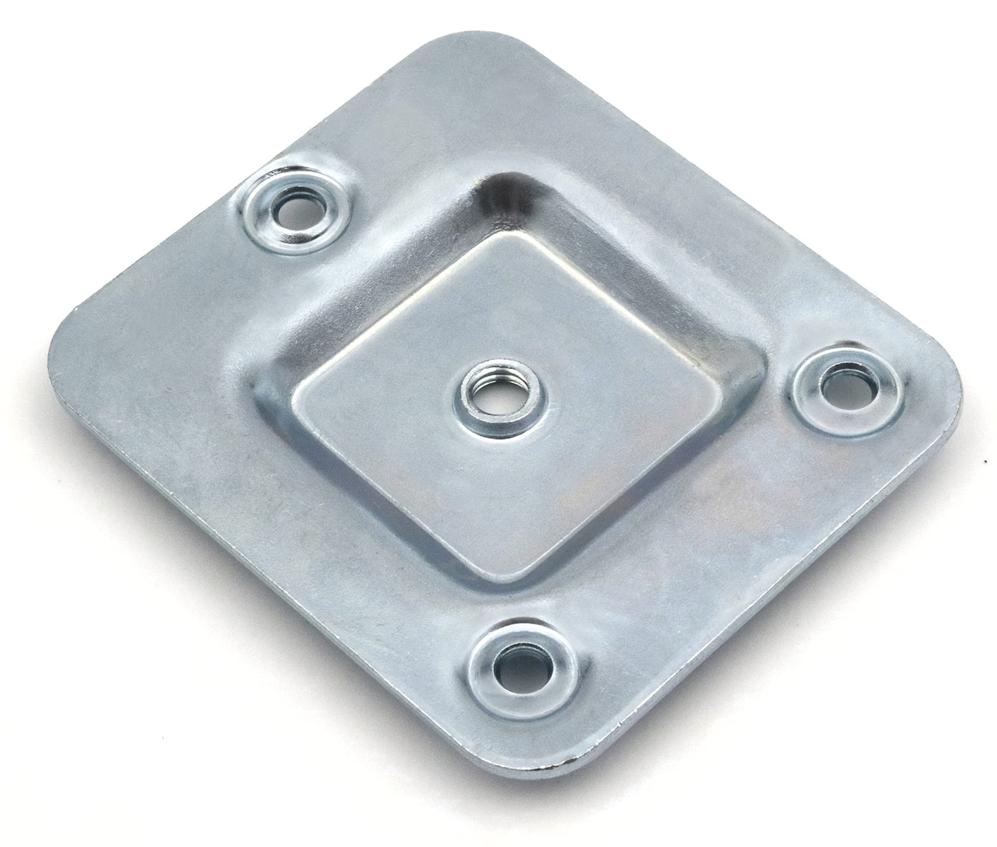 Design61 lot de 4 plaques de montage filetage M6 pour pieds de table de canapé pieds de chaise pieds de meubles plaques de fixation adaptateur de pieds de canapé