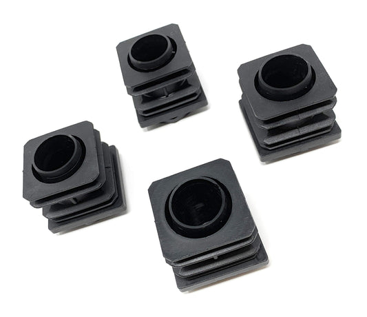 Design61 4x square pipe plugs adjusting plugs 45 x 45 mm with slats