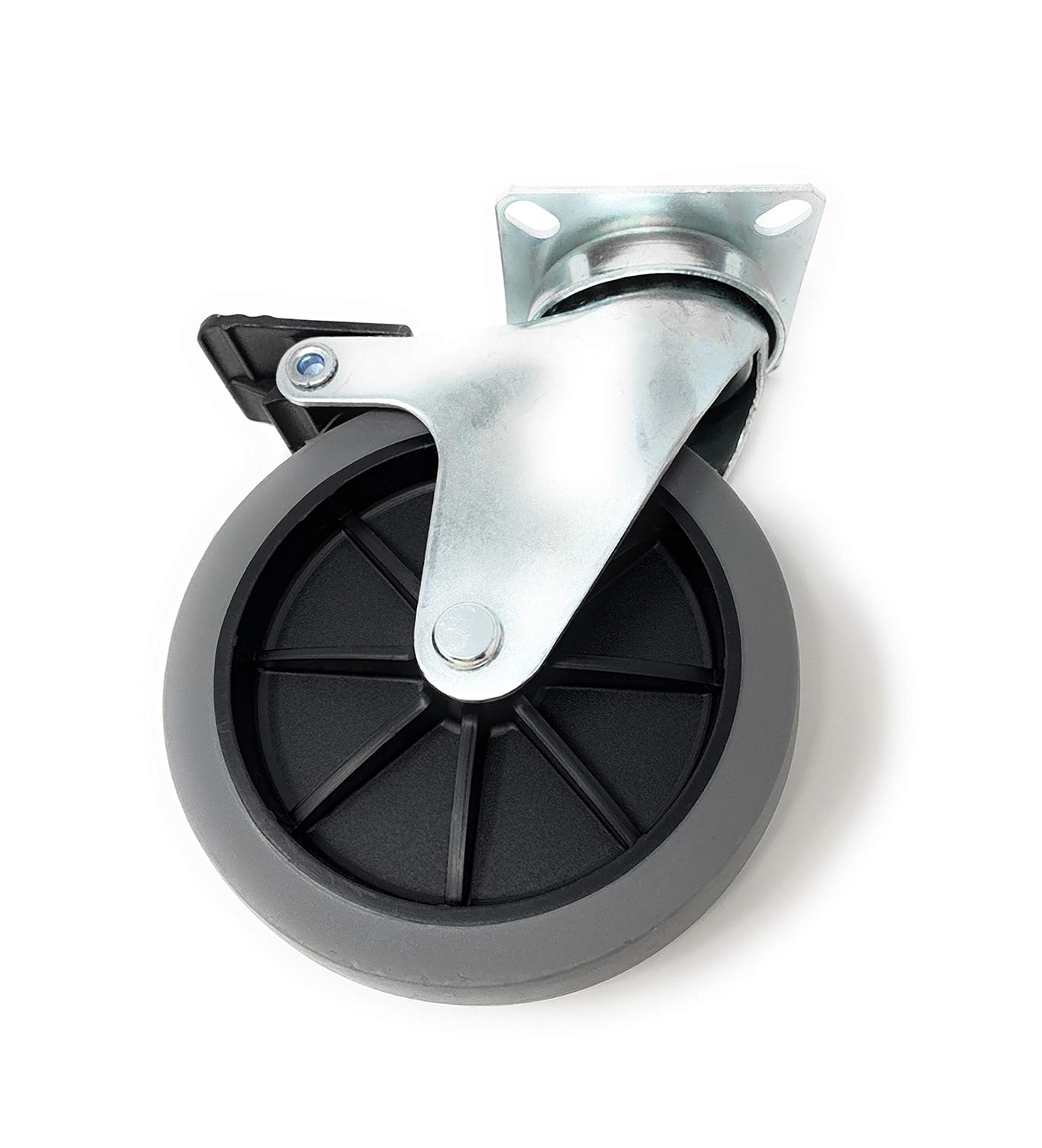 Design61 Lenkrolle Apparaterolle mit Feststeller Ø100 Höhe 125 mm
