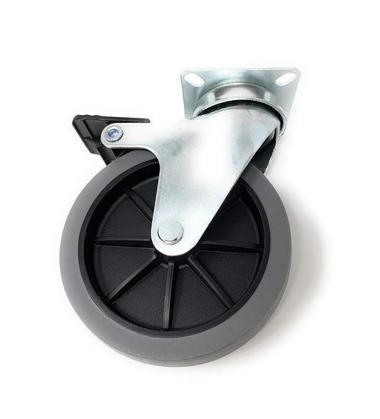 Design61 Lenkrolle Apparaterolle mit Feststeller Ø100 Höhe 125 mm