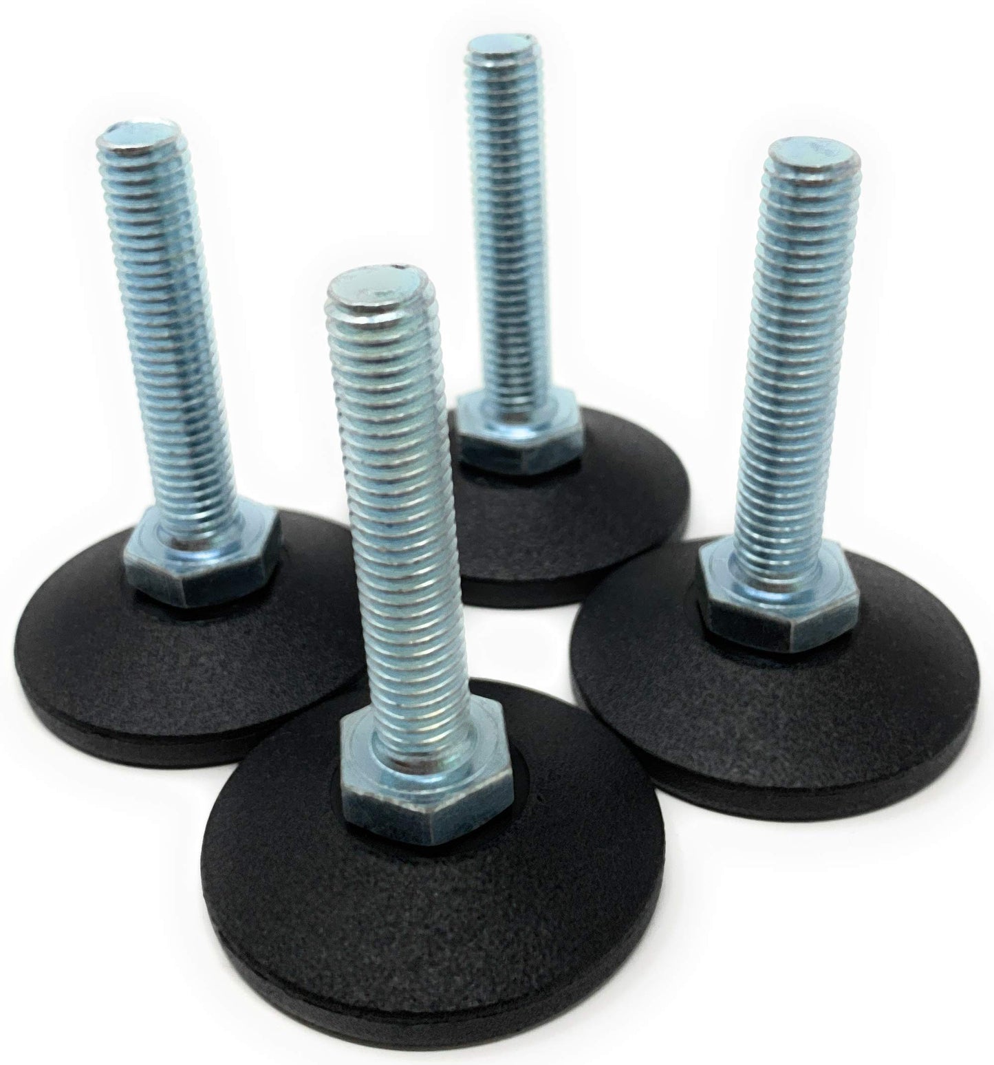 Design61 4x Verstellschraube Justierschraube Ø 38mm mit verzinkter Stellschraube M10x20 mm