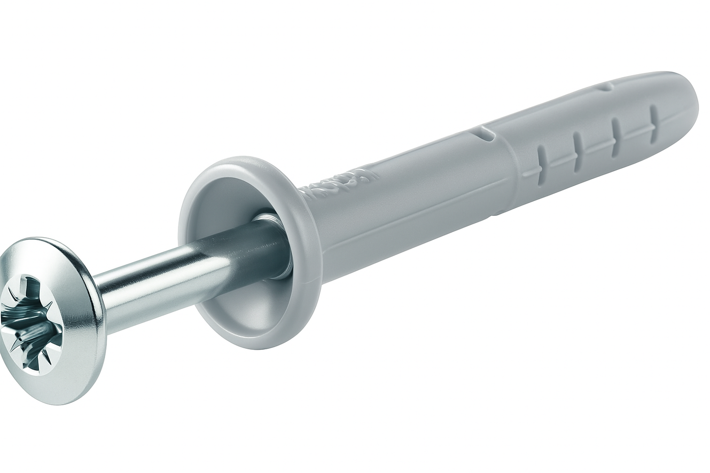 Design61 100x Nageldübel Dübel 5 x 50 mm mit gehärtetem Senkkopf Nagel PZ2 Kreuzschlitz Nylon Schlagdübel für Beton Stein Vollziegel Schnellmontage für Innen & Außen