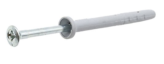 Design61 100x Nageldübel Dübel 6 x 60 mm mit gehärtetem Senkkopf Nagel PZ2 Kreuzschlitz Nylon Schlagdübel für Beton Stein Vollziegel Schnellmontage für Innen & Außen